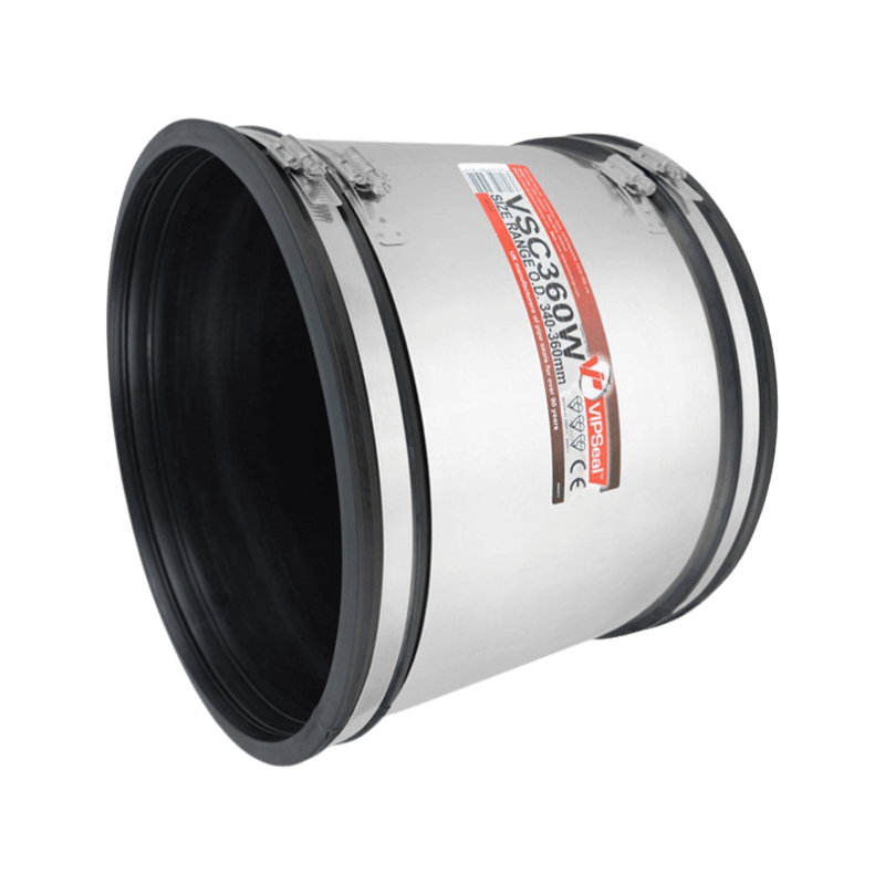 Manșoane de cuplare din cauciuc drepți cu colier de întărire din oțel extra-larg